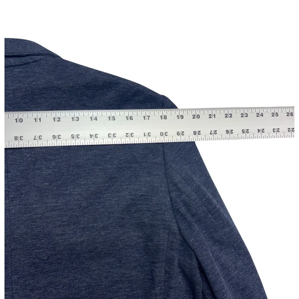 Bonobos 44R Navy Blue Chambray Unstructured Cotton Blazer Jacket Sport Coat Slim